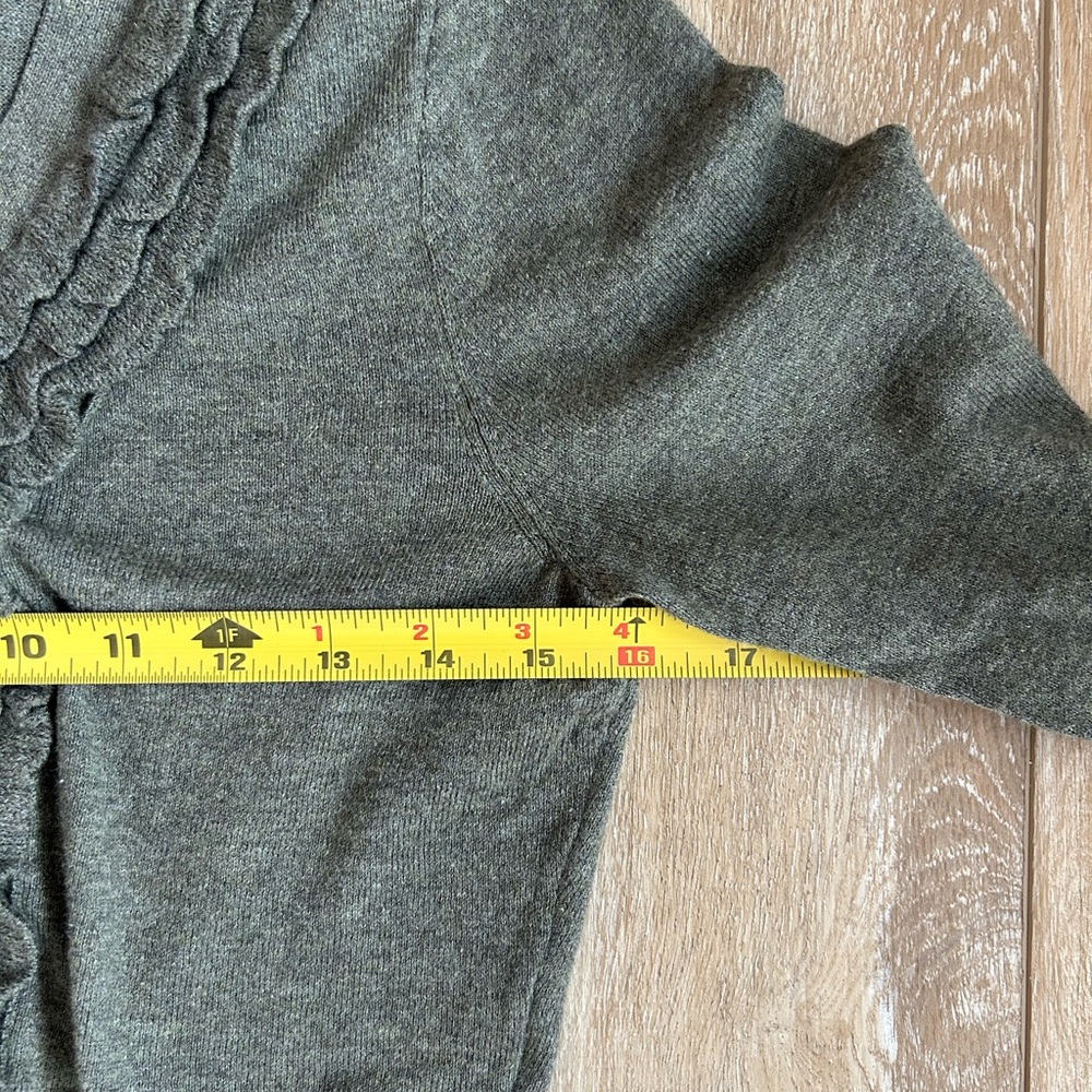 MOTH Goffered Front Ruffle Cardigan Cropped Sweater - Size S - Picture 6 of 8